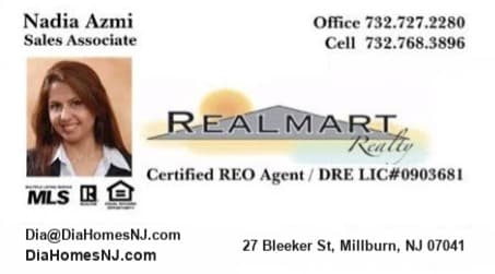 Nadia Azmi - Licensed NJ Realtor